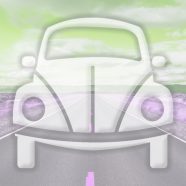 Landscape car road Yellow green iPhone8 Wallpaper