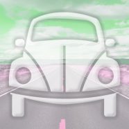 Landscape car road Green iPhone8 Wallpaper