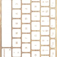 Wood grain keyboard Yellowish white iPhone8 Wallpaper