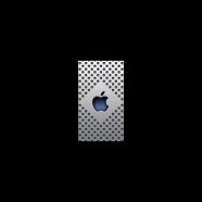 Apple logo cool blue silver iPhone8 Wallpaper
