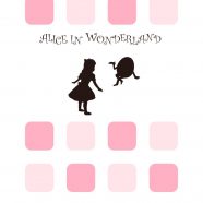 pink  shelf  Alice for girls iPhone8 Wallpaper