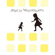 Yellow shelf Alice for girls iPhone8 Wallpaper