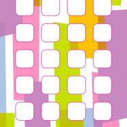 Pattern colorful shelves for girls iPhone8 Wallpaper