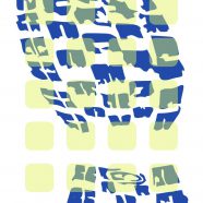 Illustrations shoes blue yellow shelf iPhone8 Wallpaper