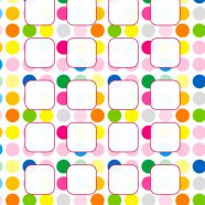 Polka dot pattern colorful shelves for girls iPhone8 Wallpaper