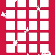 Shelf red Christmas Santa iPhone8 Wallpaper