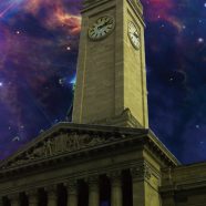 Building space Clock Tower iPhone8 Wallpaper