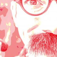Character man glasses beard red iPhone8 Wallpaper