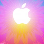 Apple logo colorful pattern iPhone8 Wallpaper
