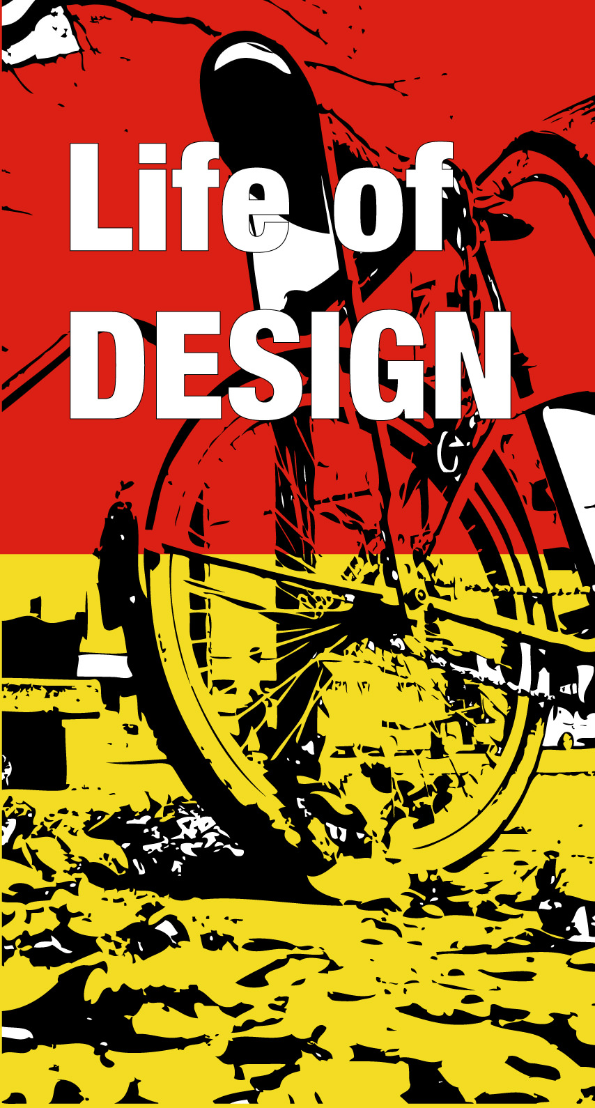 Illustration Bicycle Red Yellow Life Of Design Wallpaper Sc Iphone8