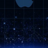 Apple logo shelf cool blue universe iPhone8 Wallpaper