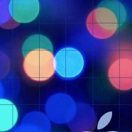 Apple logo shelf blue cool iPhone8 Wallpaper