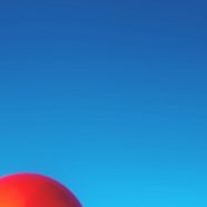 Landscape blue sky red balloons iPhone8 Wallpaper