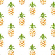 Pattern illustration fruit pineapple greenish yellow women-friendly iPhone8 Wallpaper