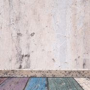 White wall floorboards colorful iPhone8 Wallpaper