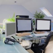 Desk PC White iPhone8 Wallpaper