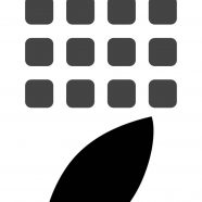 Apple logo shelf black-and-white iPhone8 Wallpaper