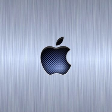 Apple logo cool blue silver iPhone8 Wallpaper