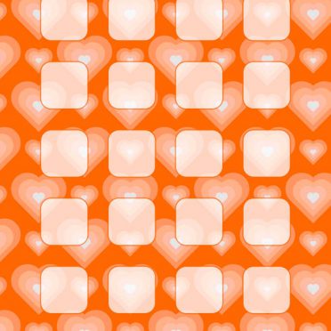Heart pattern red orange girls and woman for shelf iPhone8 Wallpaper