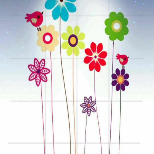 Flower Night Sky iPhone8Plus Wallpaper