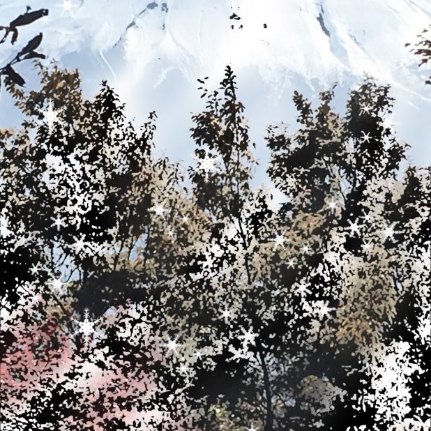 Mt. Fuji light iPhone8Plus Wallpaper