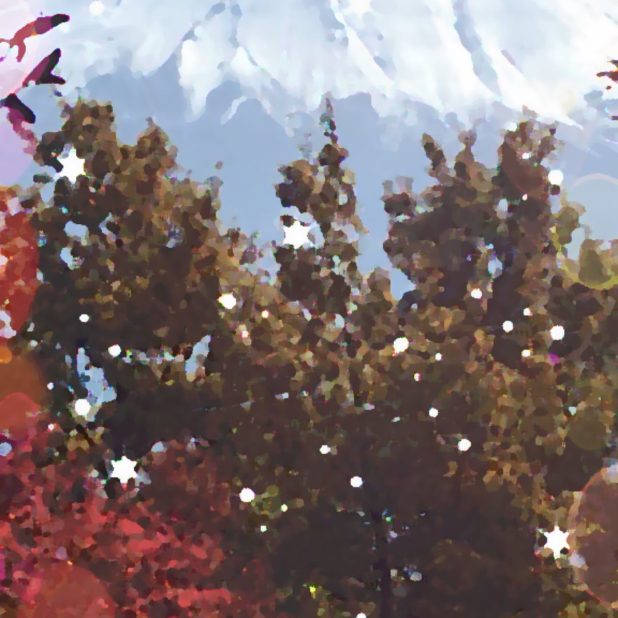 Mt. Fuji light iPhone8Plus Wallpaper