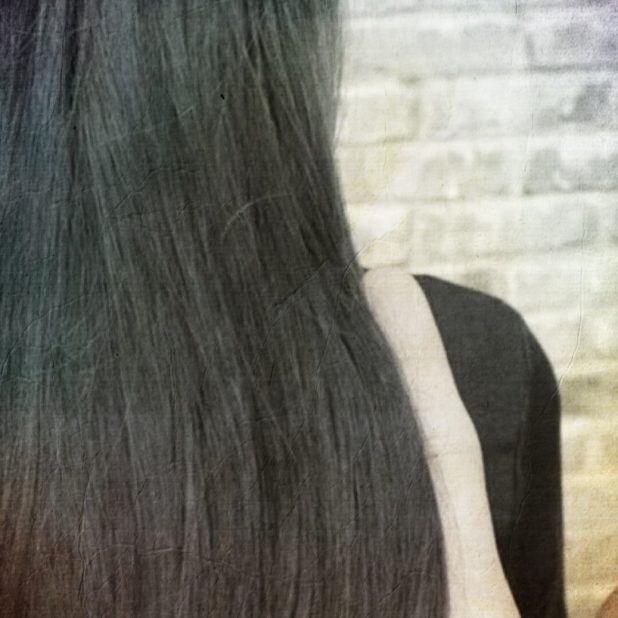Brunet hair long hair iPhone8Plus Wallpaper