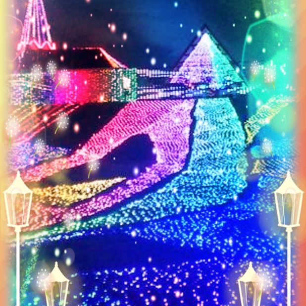 Illuminations night view iPhone8Plus Wallpaper