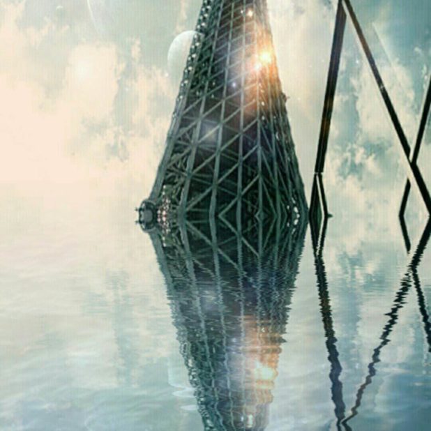Tower submerged iPhone8Plus Wallpaper