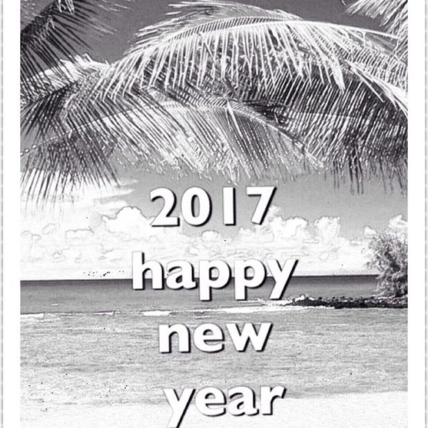 Tropical New Year iPhone8Plus Wallpaper