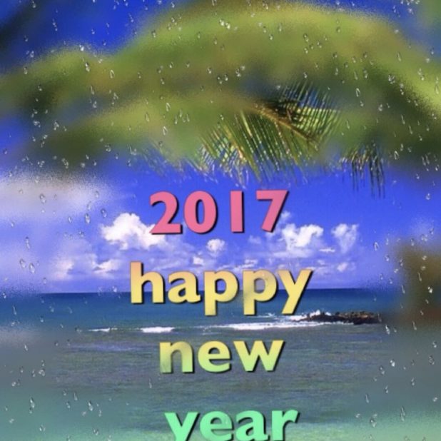 Tropical New Year iPhone8Plus Wallpaper