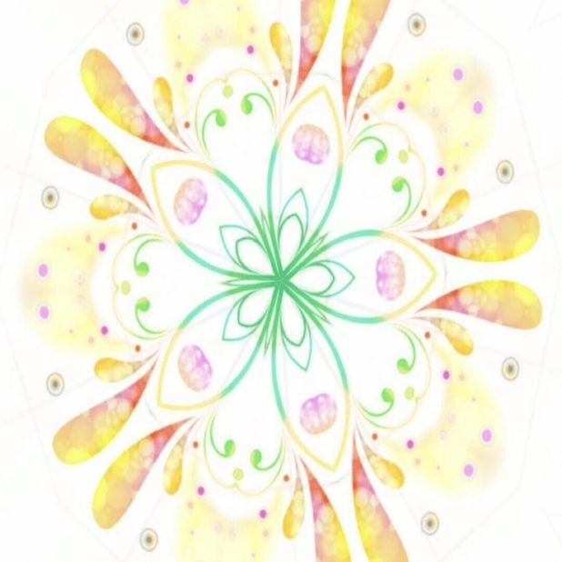 Floral circle iPhone8Plus Wallpaper