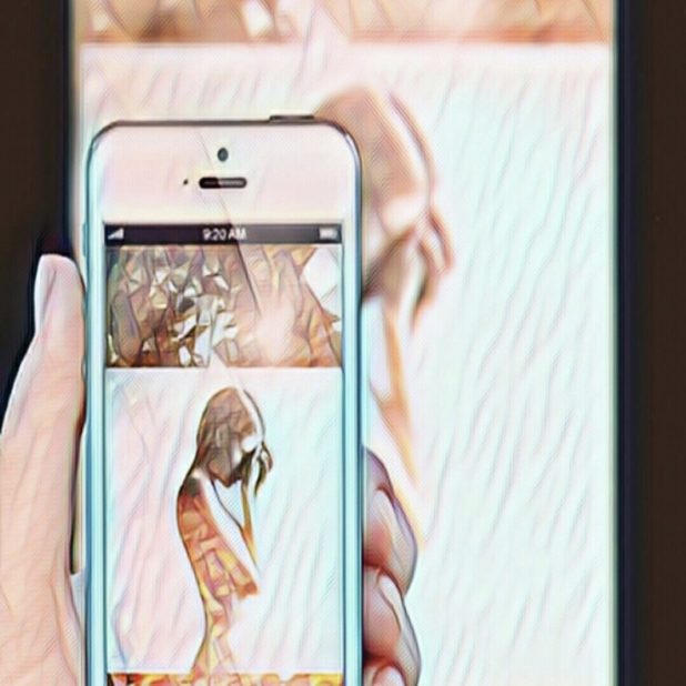 smartphone women iPhone8Plus Wallpaper