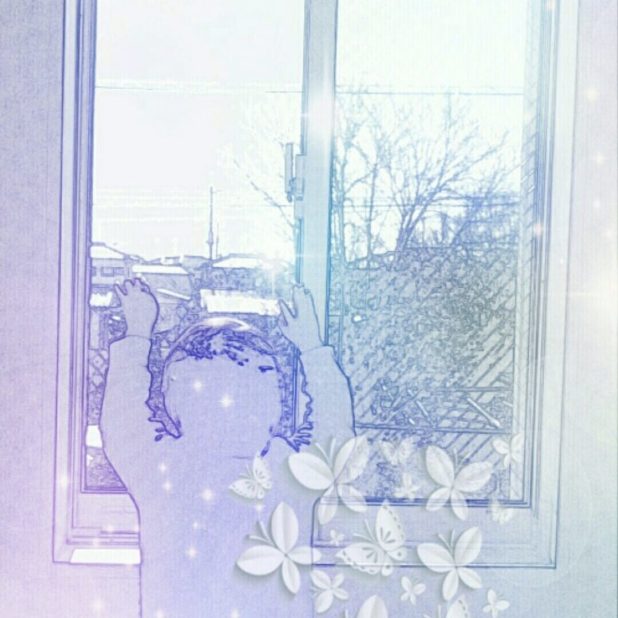 Window boy iPhone8Plus Wallpaper