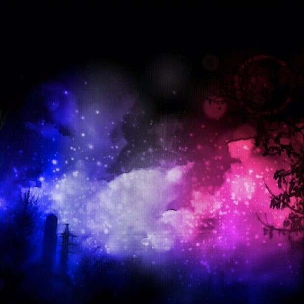 Night view sky iPhone8Plus Wallpaper