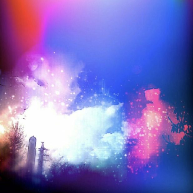 Night scenery light iPhone8Plus Wallpaper