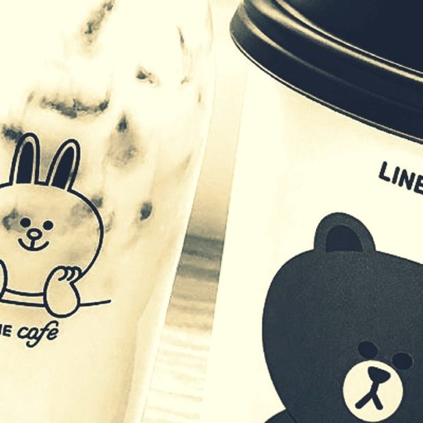 LINE Cafe iPhone8Plus Wallpaper