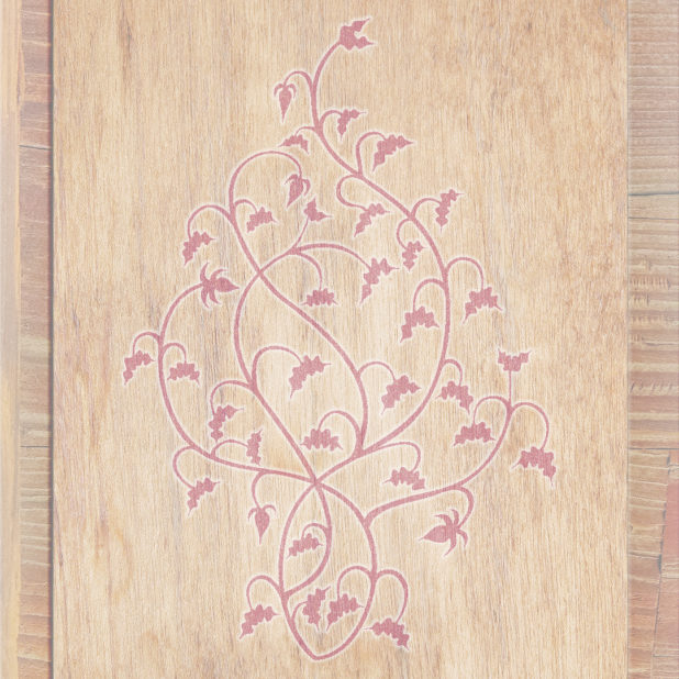 Wood grain leaves Brown red iPhone8Plus Wallpaper