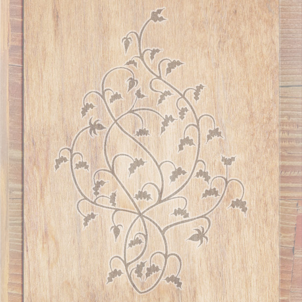Wood grain leaves Brown gray iPhone8Plus Wallpaper