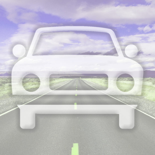 Landscape car road Purple iPhone8Plus Wallpaper