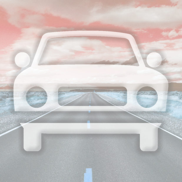 Landscape car road orange iPhone8Plus Wallpaper