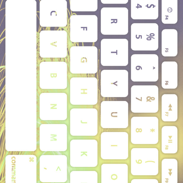 keyboard Yellow-green white iPhone8Plus Wallpaper