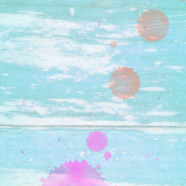 Wood grain waterdrop Blue Orange iPhone8Plus Wallpaper