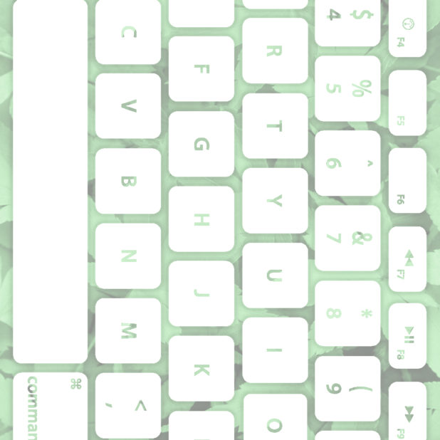 Leaf keyboard Green white iPhone8Plus Wallpaper