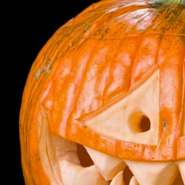 Halloween pumpkin head iPhone8Plus Wallpaper
