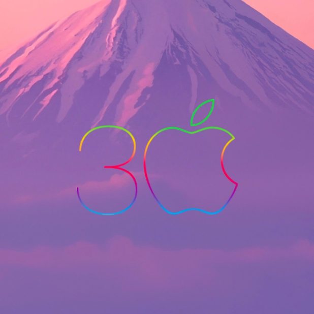 apple LandscapeMountains purple iPhone8Plus Wallpaper