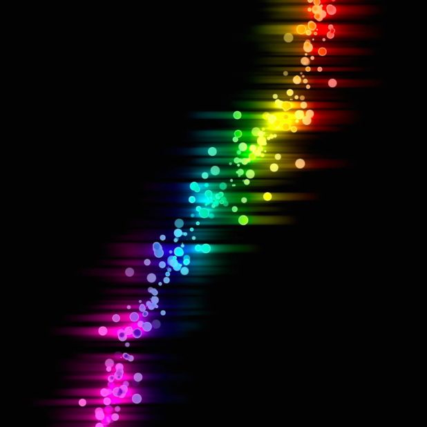 Colorful rainbow pattern black Cool iPhone8Plus Wallpaper