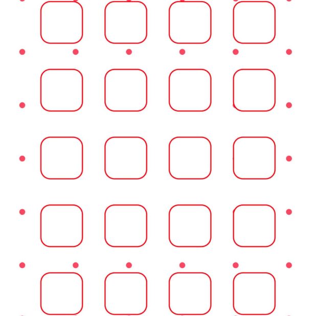 Red and white dot pattern shelf iPhone8Plus Wallpaper