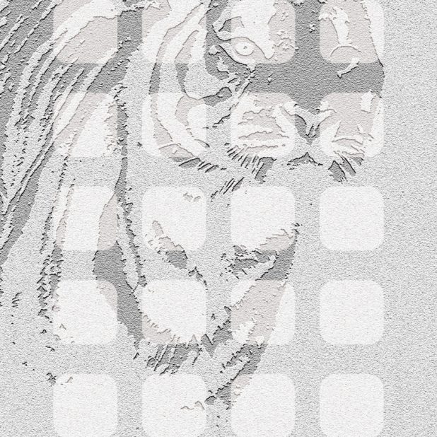 Illustrations Tiger shelf gray iPhone8Plus Wallpaper