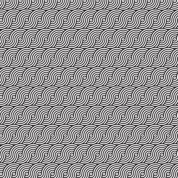 Pattern MaruNami black-and-white iPhone8Plus Wallpaper